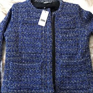 Sonia Rykiel Indigo Tweed Cropped Jacket NWT $1149